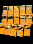 Light Orange and black stripe sparkly socks