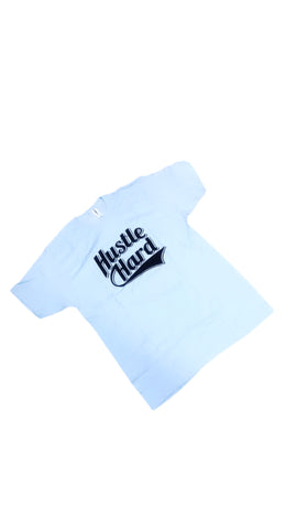 Baby Blue Hustle Hard Tee shirt