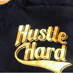 Black & Gold "Hustle Hard" Windbreaker Jacket