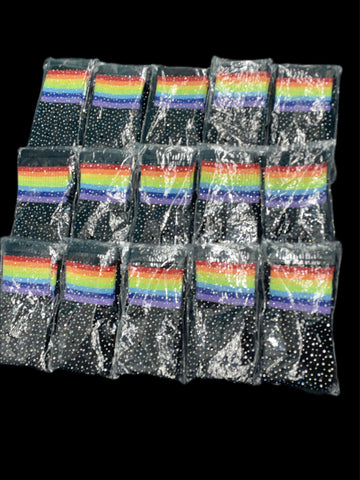 Black sparkly rainbow socks